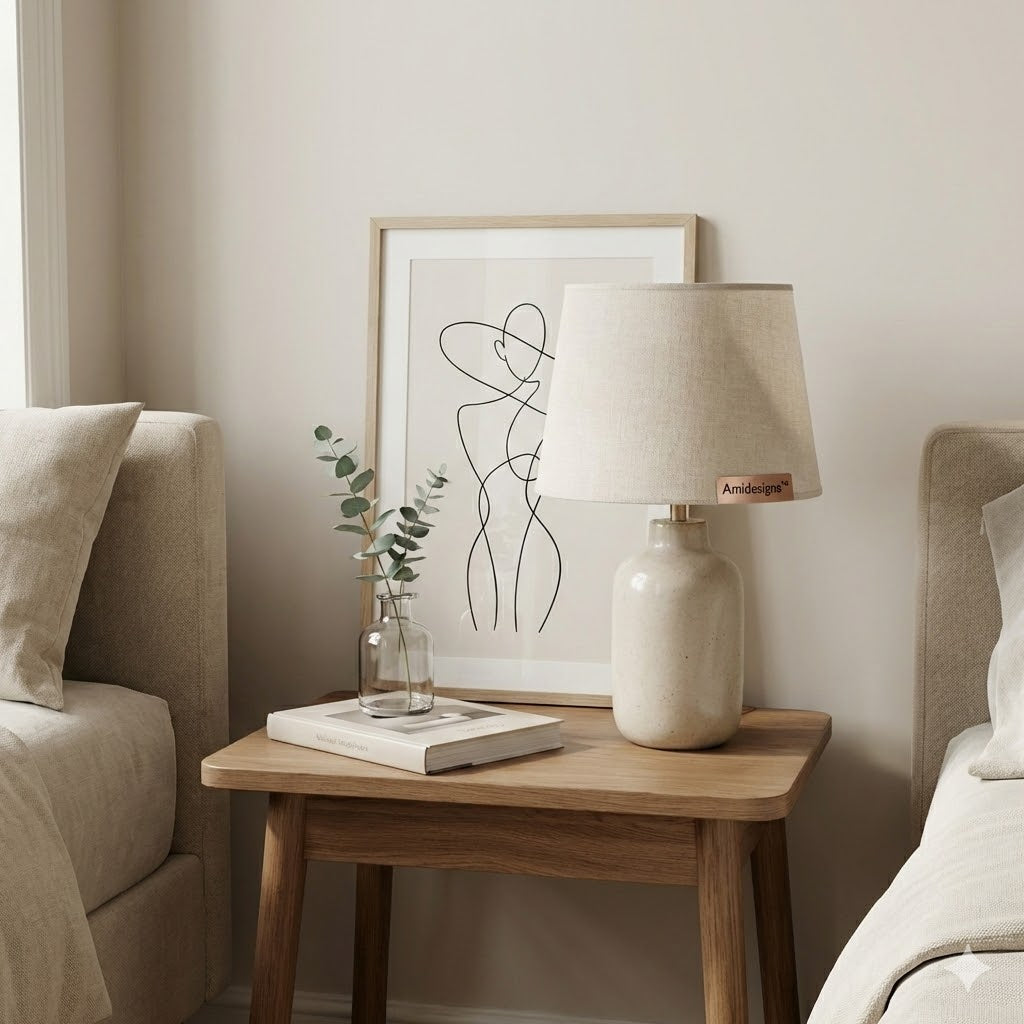 Amidesigna™ | The "Sun-Drenched" Sculptural Ceramic Totem Lamp